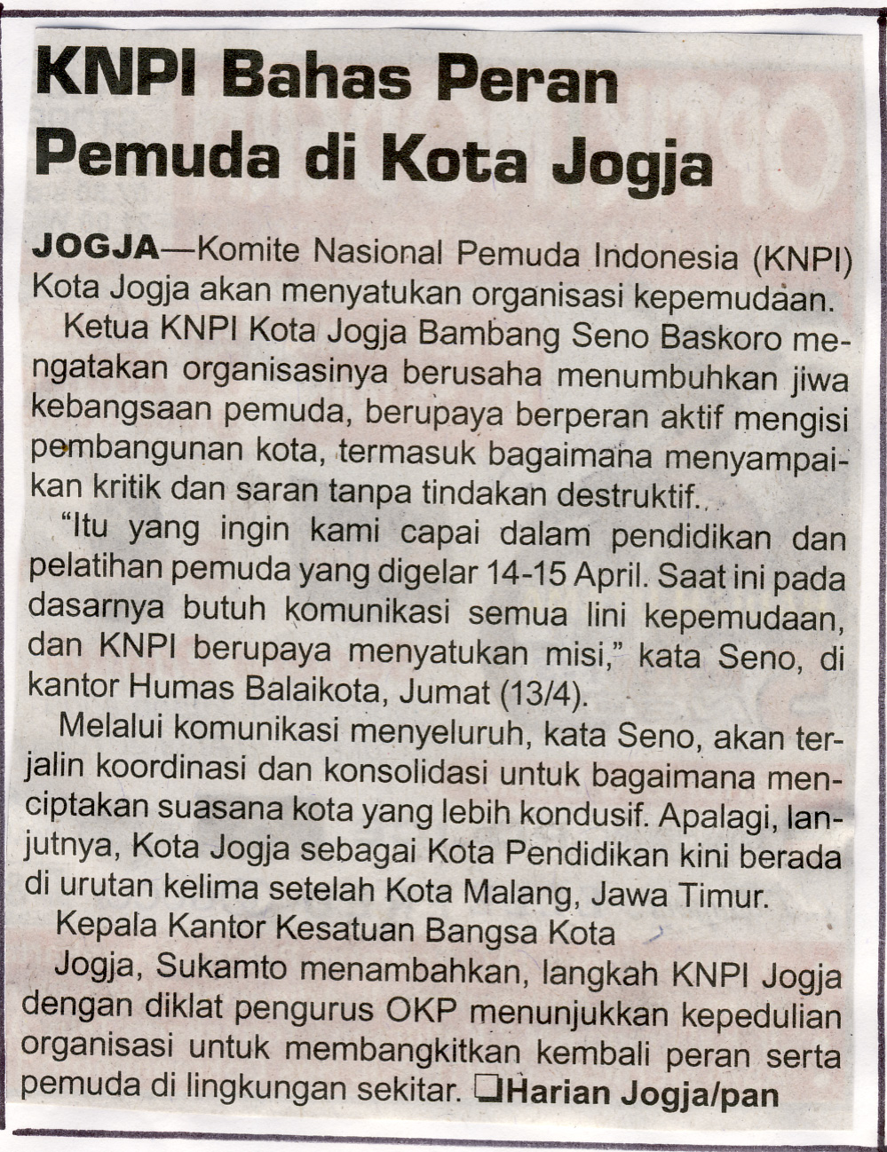Kliping jogja terbaru